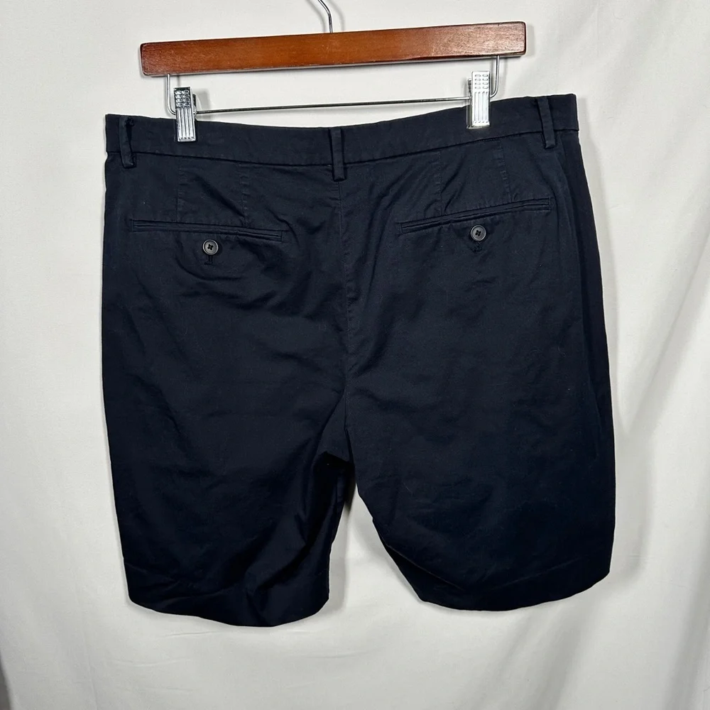 Uniqlo mens chino shorts stretch cotton modern fit drawstring waist navy L - Picture 3 of 7